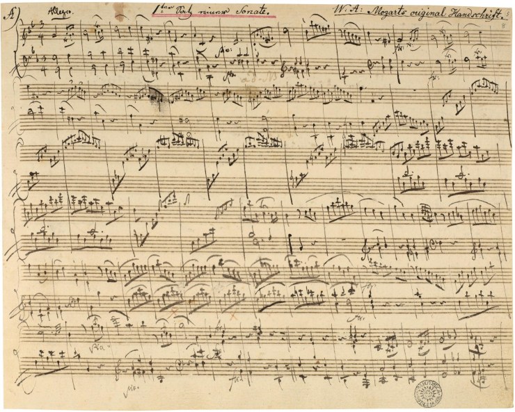Autografo Sonatensatz gmoll K312